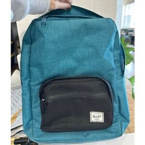 Hershel Pop Quiz 25L Backpack, Turquoise and Black, Unisex, EUC